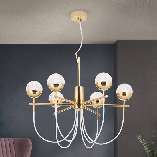 Lustra moderna alama Aur 24k LED 4.5W/380lm/3000K, Ball LU 1735/6 Gold Orion