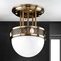 Plafoniera moderna alama patinata 5xE27/60W, Alt Wien DL 7-556/5/460 Patina Orion