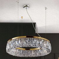 Lustra moderna cristal alama Aur 24k 6xE14/40W, Ring LU 2411/6/60 Gold Orion