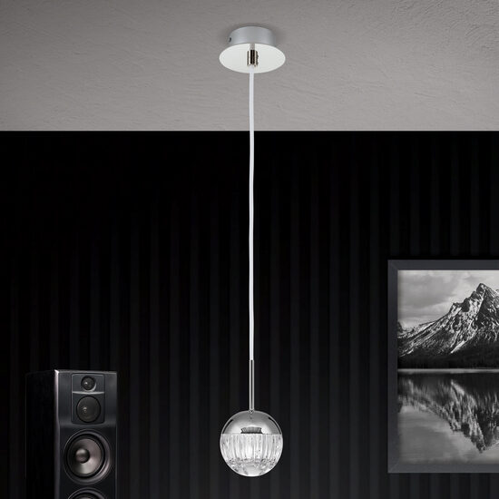 Lustra moderna alama nichel LED 4.5W/380lm/3000K, Ball HL 6-1659/1 Nickel Orion