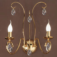 Aplica moderna cristal alama aurita 2xE14/40W, Alessia WA2-1093/2 Gold Orion