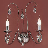 Aplica moderna cristal alama crom 2xE14/40W, Alessia WA2-1093/2 Chrom Orion