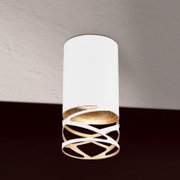 Plafoniera moderna alba 1xE27/60W, Trance DL 7-646/1 Weiss-Gold Orion
