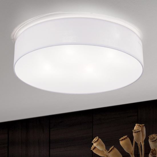 Plafoniera moderna abajur textil alb 4xE27/41W, Ufo DL 7-427/4 Weiss Orion