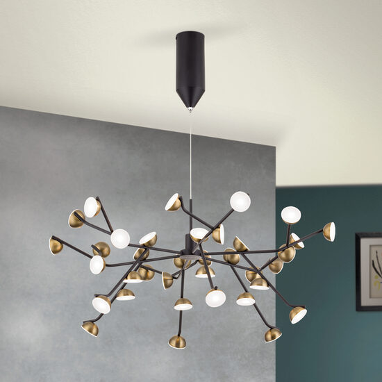 Lustra moderna futurista LED 108W/7560lm/3000K, Blossom LU 1733/36 Antik Orion