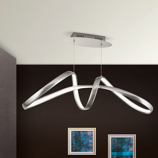 Lustra moderna argintie LED 36W/1800lm/3000K, Circus HL 6-1663 Satin Orion