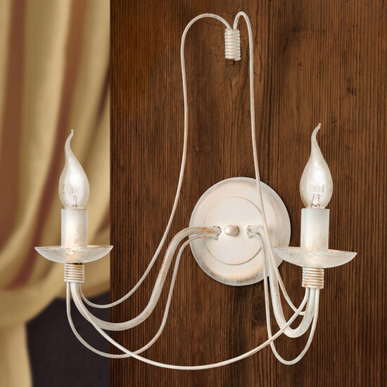 Aplica florentina antichizata 2xE14/40W, Vela WA 2-809/2 Elfenbein-Gold Orion