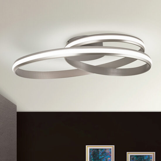 Plafoniera moderna argintie LED 58W/1500lm/3000K, Circus DL 7-638 Satin Orion