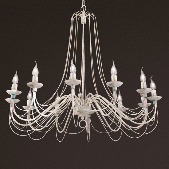 Candelabru florentin antichizat 12xE14/40W, Vela LU 1531/12 Elfenbein-Gold Orion
