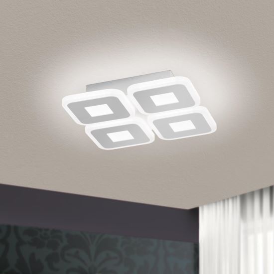 Plafoniera moderna alba LED 38W/2300lm/3000K, Venti DL 7-655/4 Weiss Orion