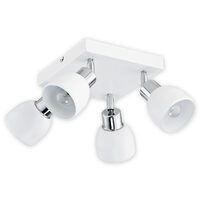 Plafoniera moderna alba, 4 spoturi mobile, 4xE27/60W, Feniks 02594 P4 BIA, Lemir