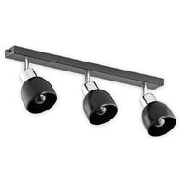 Aplica/Plafoniera moderna neagra, 3 spoturi mobile, 3xE27/60W, Feniks 02593 P3 CZA, Lemir