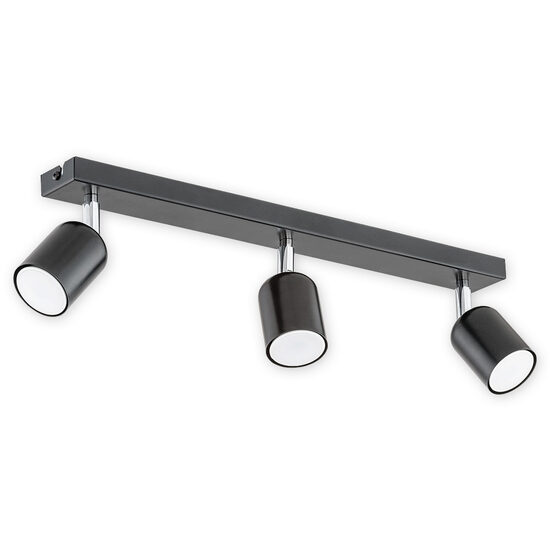Aplica/Plafoniera moderna neagra, 3 spoturi mobile, 3xGU10/40W, Denis 02623 P3 CZA, Lemir