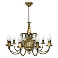 Candelabru clasic alama patinata 10 brate 10xE14/60W, Kandelabr 195/W10 Lemir
