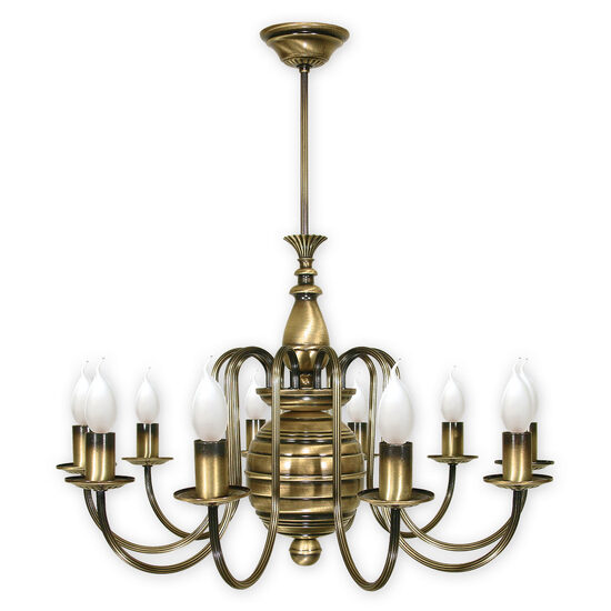 Candelabru clasic alama patinata 10 brate 10xE14/60W, Kandelabr 195/W10 Lemir