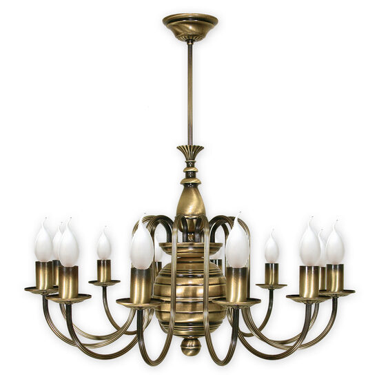 Candelabru clasic alama patinata 12 brate 12xE14/60W, Kandelabr 196/W12 Lemir