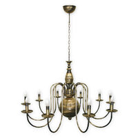 Candelabru clasic alama patinata 10 brate 10xE14/60W, Kandelabr Max 19 _10 Max Lemir