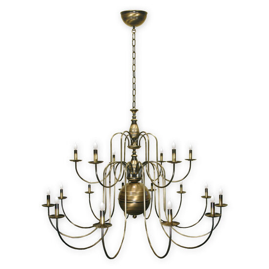 Candelabru clasic alama patinata 18 brate 18xE14/60W, Kandelabr Max 19_18 Smax Lemir