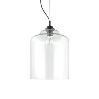 Lustra moderna abajur sticla 1xE27/60W, Bistro Square SP1 112305 Ideal Lux
