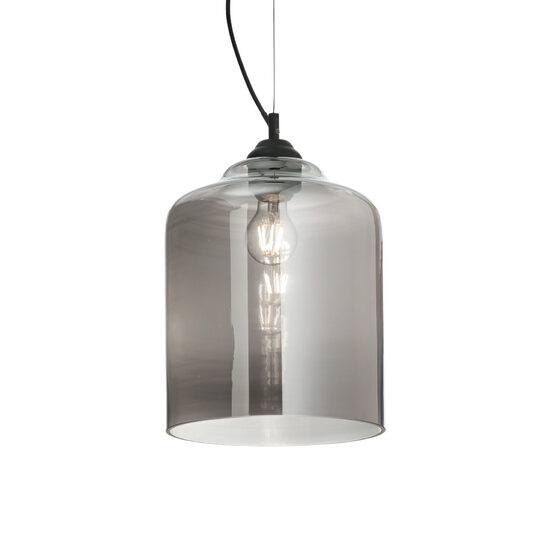 Lustra moderna abajur sticla 1xE27/60W, Bistro Square SP1 112312 Ideal Lux