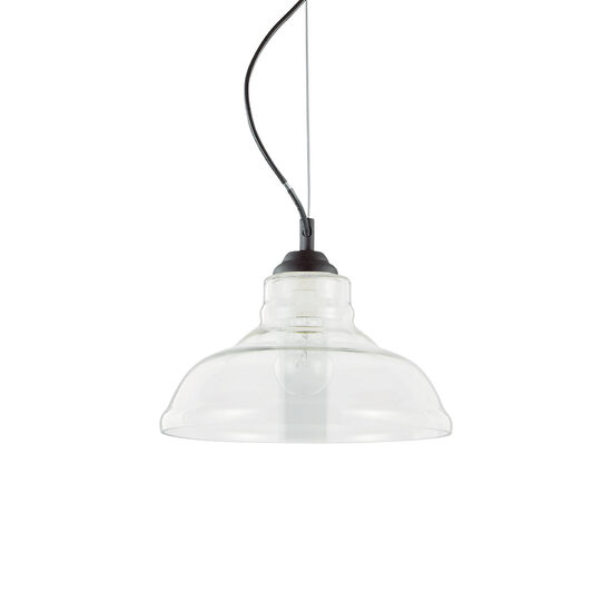 Lustra moderna abajur sticla 1xE27/60W, Bistro Plate SP1 112336 Ideal Lux