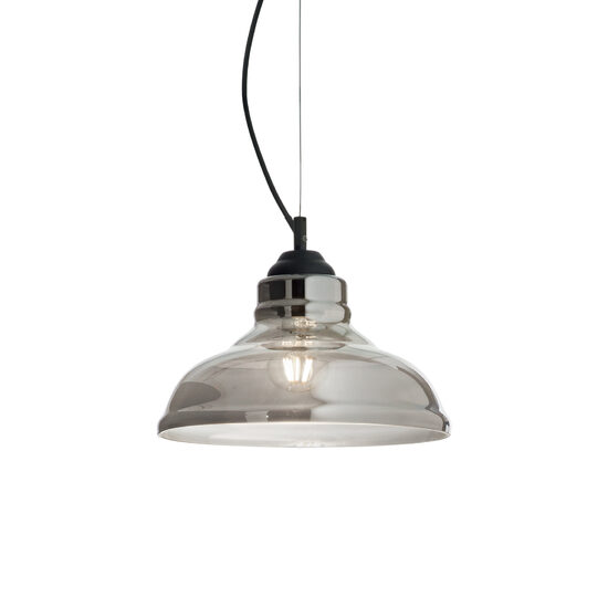 Lustra moderna abajur sticla 1xE27/60W, Bistro Plate SP1 112343 Ideal Lux
