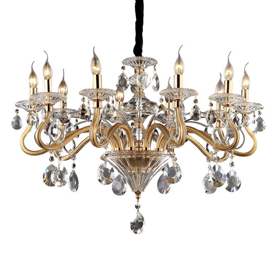Candelabru clasic auriu stil venetian 10xE14/40W, Negresco SP10 087771 Ideal Lux