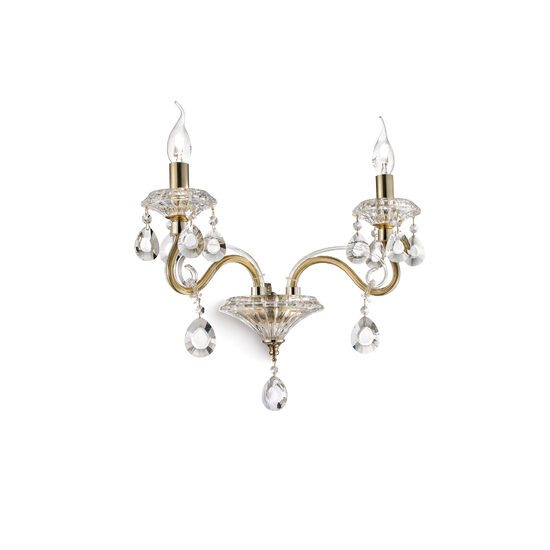 Aplica clasica aurie stil venetian 2xE14/28W, Negresco AP2 087757 Ideal Lux