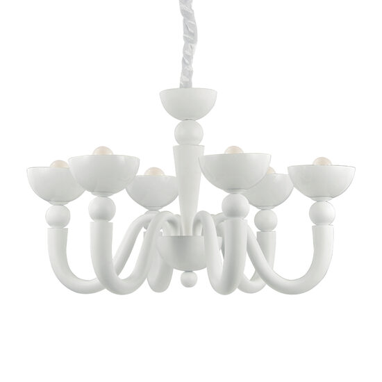 Candelabru modern alb 6xE14/28W, Bon Bon SP6 093994 Ideal Lux