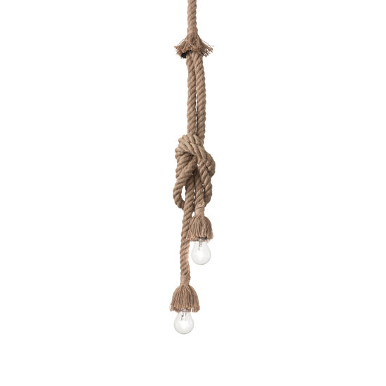 Lustra rustica din canepa 2xE27/15W, Canapa SP2 134840 Ideal Lux