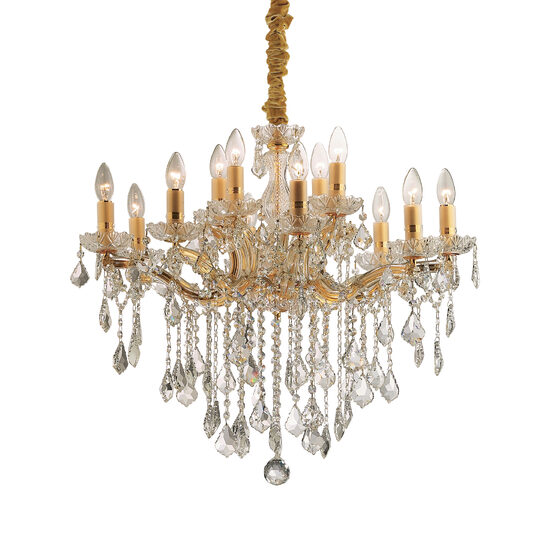 Candelabru clasic auriu 12xE14/40W, Florian SP12 035611 Ideal Lux