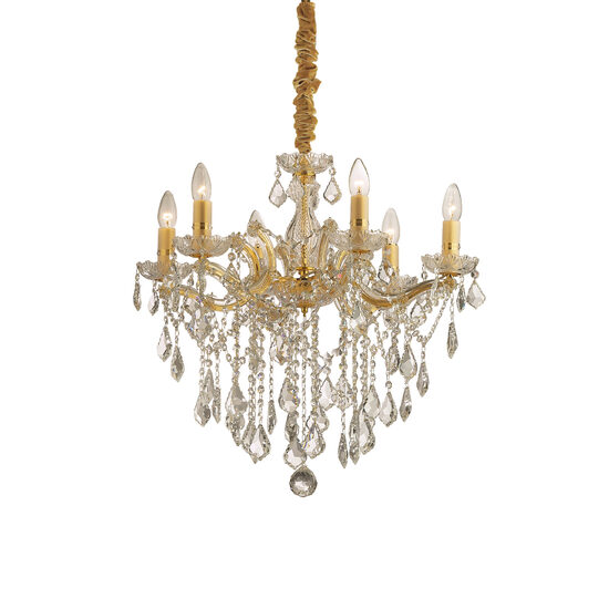 Candelabru clasic auriu 6xE14/40W, Florian SP6 035635 Ideal Lux