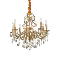 Candelabru clasic auriu cristale 8xE14/40W, Gioconda SP8 060514 Ideal Lux