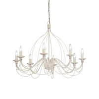 Candelabru florentin alb antichizat 8xE14/40W, Corte SP8 005898 Ideal Lux