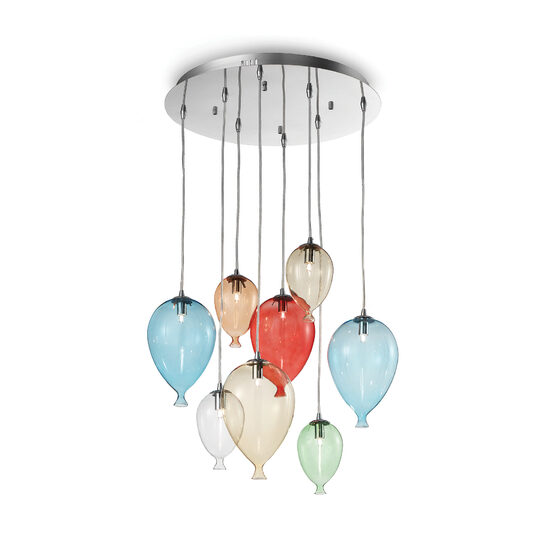 Lustra moderna multicolora 8xG9/28W, Clown SP8 100944 Ideal Lux