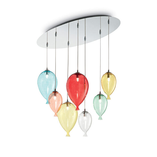 Lustra moderna multicolora 7xG9/28W, Clown SP7 100937 Ideal Lux