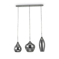 Lustra moderna fume abajururi sticla 3xE14/40W, Soft SP3 111865 Ideal Lux