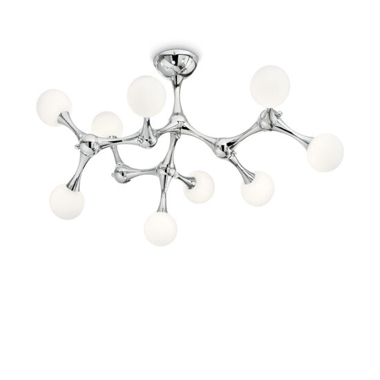Plafoniera metalica cromata 9xG9/15W, Nodino PL9 133393 Ideal Lux