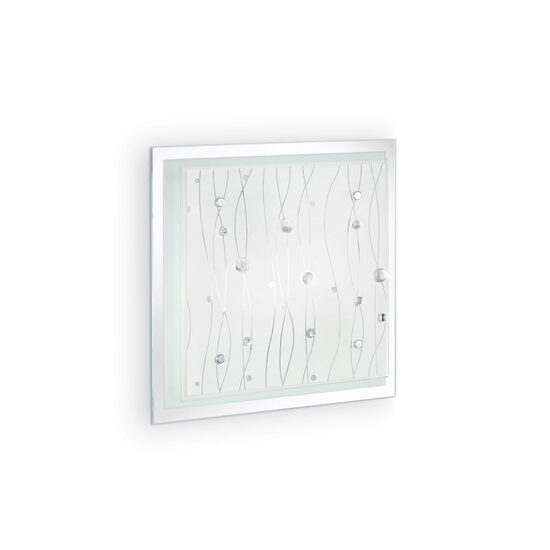 Plafoniera moderna sticla serigrafiata 2xE27/60W, Ocean PL2 081434 Ideal Lux