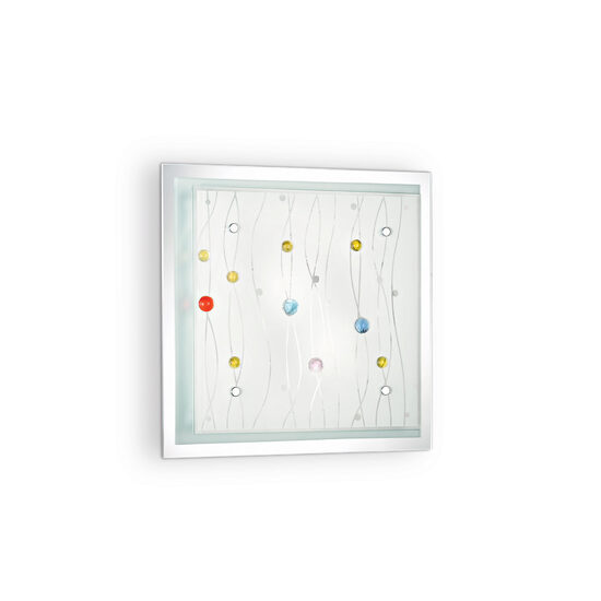 Plafoniera moderna sticla serigrafiata 2xE27/60W, Ocean PL2 091006 Ideal Lux