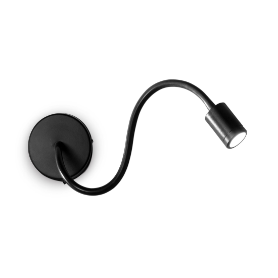 Aplica moderna neagra LED 4W/310lm/3000K, Focus AP1 097190 Ideal Lux