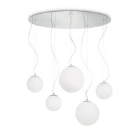 Lustra moderna abajururi sferice sticla5xE27/42W, Mapa SP5 043562 Ideal Lux