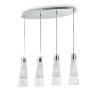 Candelabru modern cromat 4xE27/60W, Kuky Clear SP4 023038 Ideal Lux