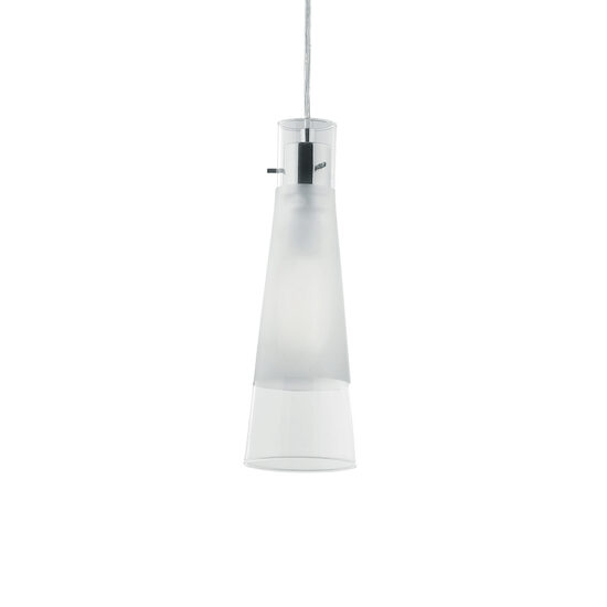 Lustra moderna cromata 1xE27/60W, Kuky Clear SP1 023021 Ideal Lux
