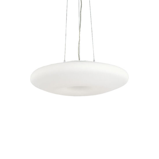 Lustra moderna abajur sticla opal 3xE27/60W, Glory SP3-D50 019734 Ideal Lux