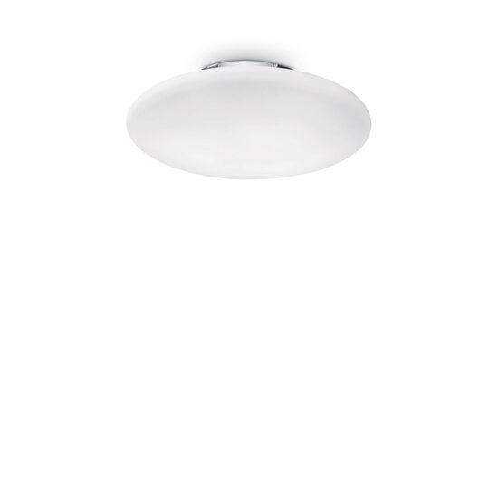 Plafoniera moderna cromata 1xE27/60W, Smarties Bianco PL1-D33 009223 Ideal Lux