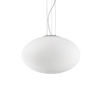 Lustra moderna abajur sticla opal 1xE27/42W, Candy SP1-D50 086743 Ideal Lux