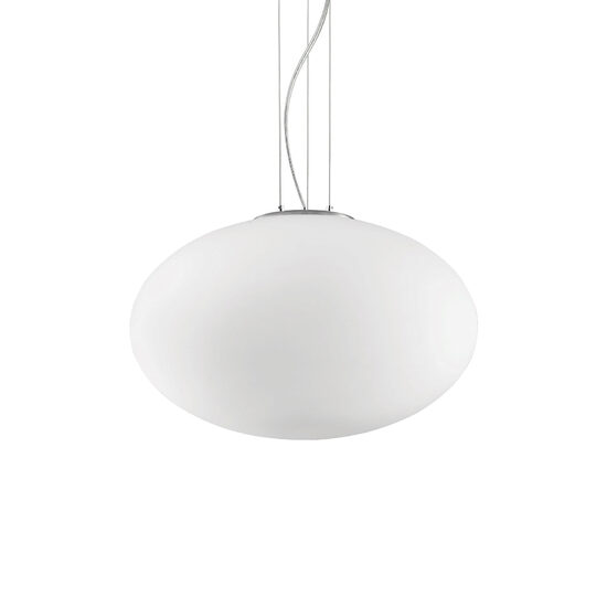 Lustra moderna abajur sticla opal 1xE27/42W, Candy SP1-D50 086743 Ideal Lux