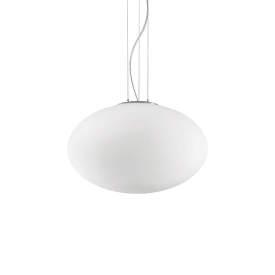 Lustra moderna abajur sticla opal 1xE27/42W, Candy SP1-D40 086736 Ideal Lux