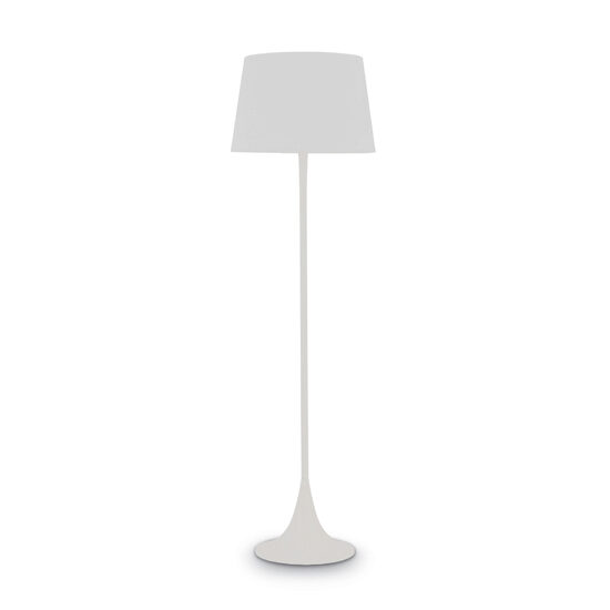 Lampadar modern alb abajur textil 1xE27/60W, London PT1 110233 Ideal Lux